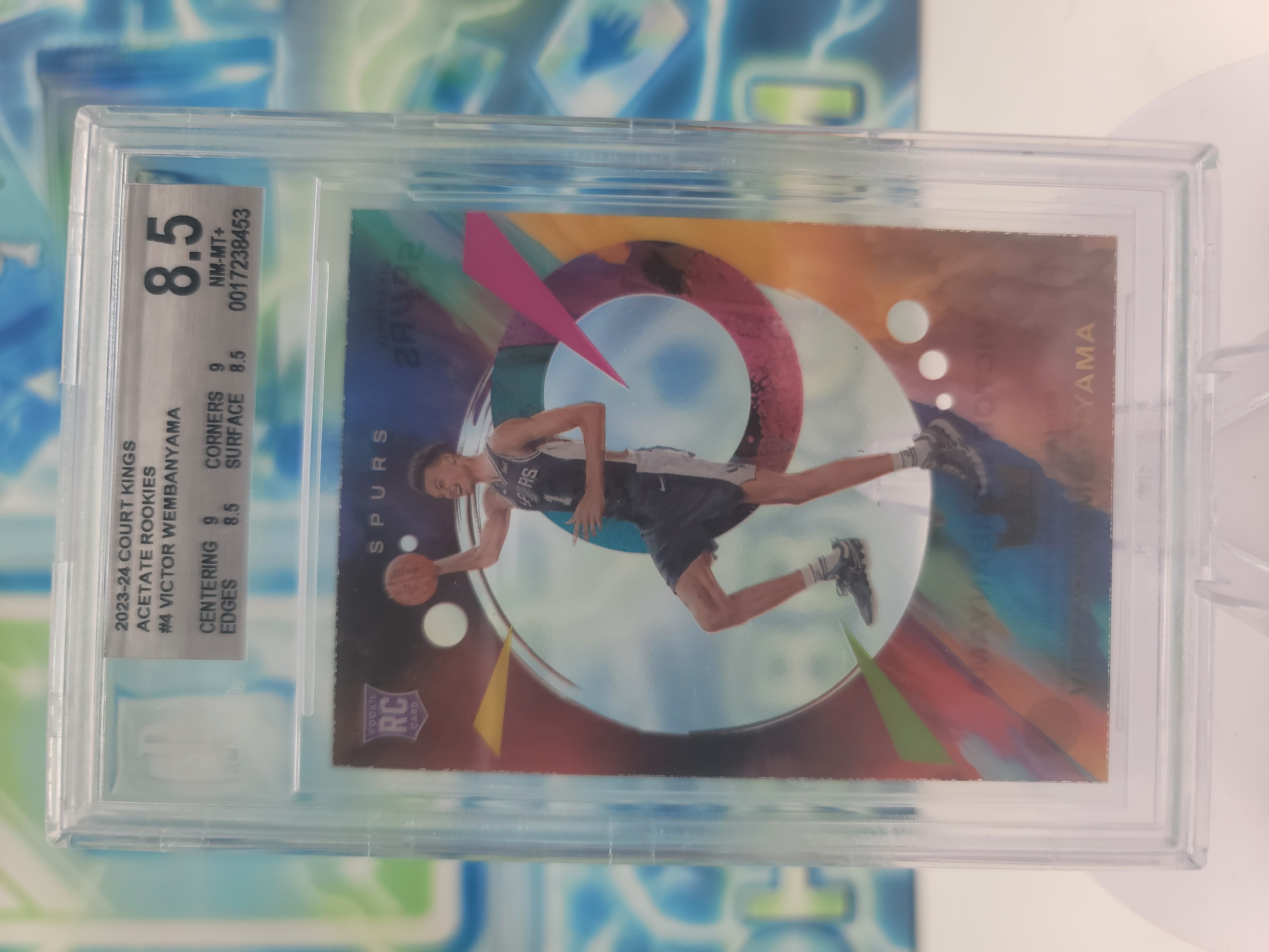 2024 Panini Court Kings Victor Wembanyama — 2024 Panini Court Kings Acetate Victor Wembanyama Rookie Beckett 8.5
